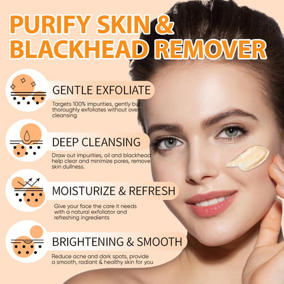 Vitamin C Face Scrub, Exfoliating Facial Wash with Retinol, Facial Scrub,Facial Exfoliating Scrub, Facial Scrubs for Women,Deep Cleansing Face Wash Cleanser for Women Men