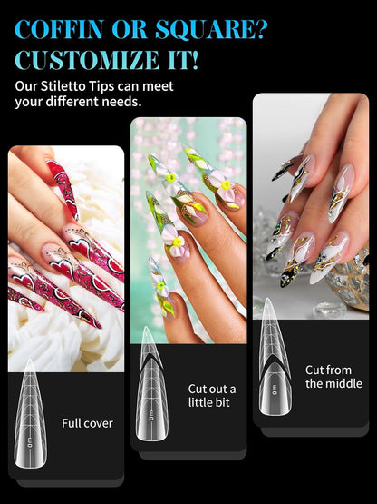 EBANKU Dual Nail Forms for Poly Extension Gel, 450 PCS Pink Nail Forms Reusable Acrylic Nail Molds Sets, 15 Sizes Nail Extension Forms for Builder Gel Manicure Nail Art Design Salon DIY