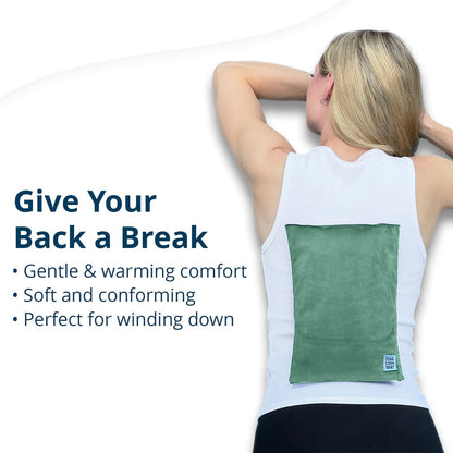 Microwave Heating Pad (with Removable Cover) – Weighted Microwavable Moist Heat Therapy Pad for Back, Neck, Shoulders, and Cramps – Portable, Reusable Cold or Warm Compress, 10" x 7", 2.5lbs