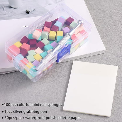 100Pcs Soft Nail Sponges for