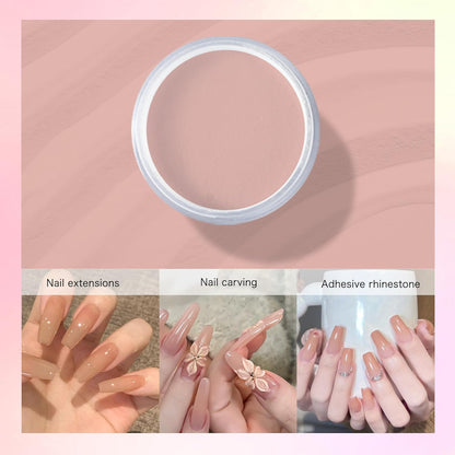 Acrylic Powder for Nail 56g: 2oz Peach Pink Acrylic Powder Large Capacity Professional for 3D Art Carving French Extension - DIY Nail Carving Long-Lasting No Needed Lamp