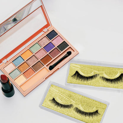 Rocutus Empty Lash Boxes for False Eyelashes - 30 Pack Lash Cases, Customizable Eyelash Packaging, Bulk Lash Storage Containers, Lash Box Packaging, Premium Display & Protection (Yellow)