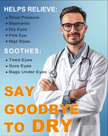 16 Packs Steam Eye Mask Lutein, Heated Eye Masks Bluebell Scent Relaxing Gifts for Women Soothing Eye Fatigue Hot Sleep Mask, Warm Eye Compress for Dry Eyes, Disposable Eye Mask for Travel Essentials