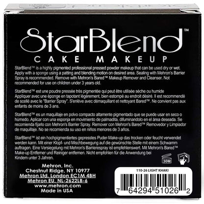 Mehron Makeup StarBlend Cake (2 oz) (Light Khaki)