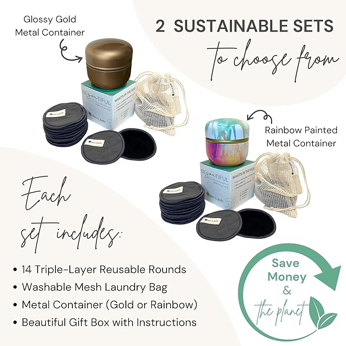 Reusable cotton rounds for face