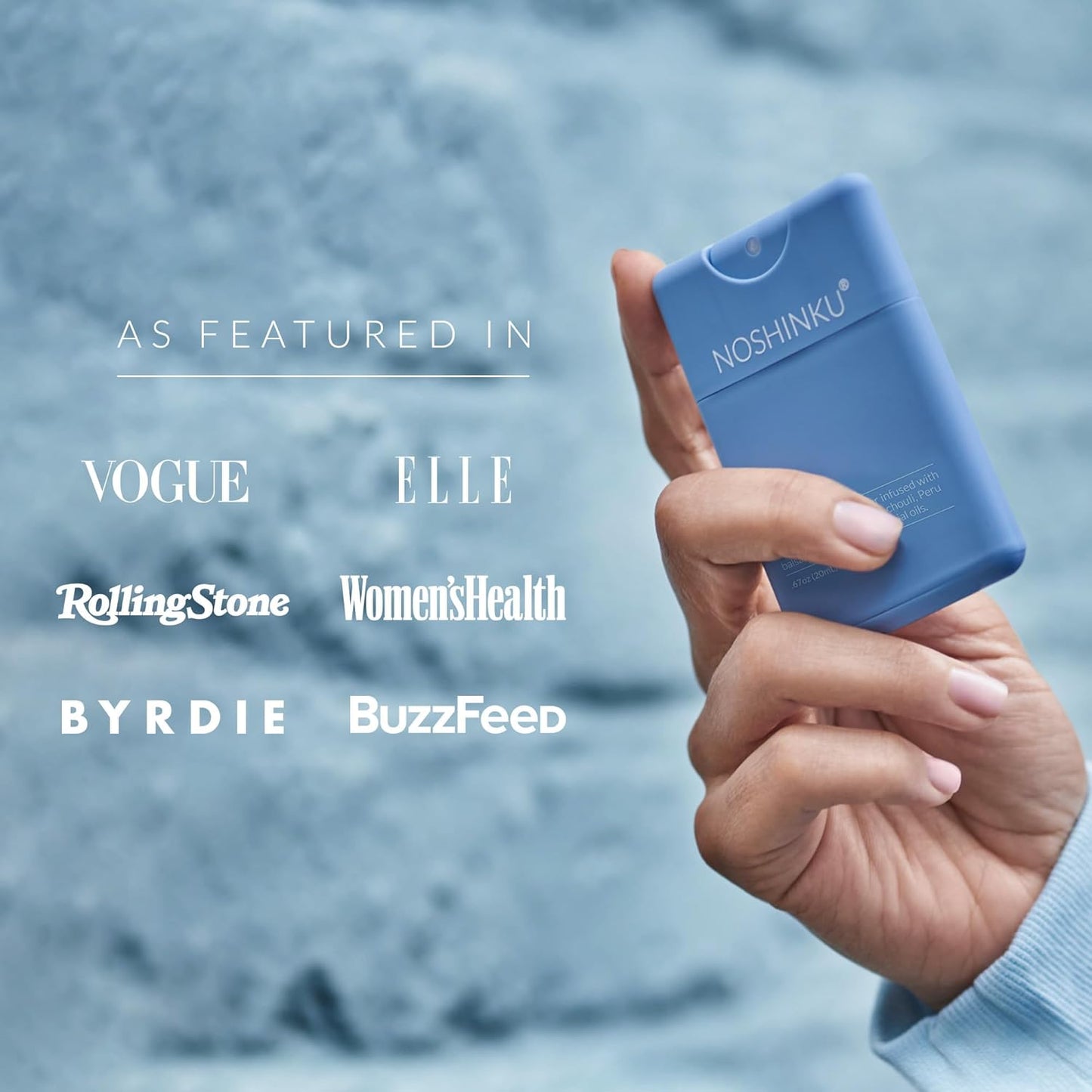 Noshinku - Refillable Hand Sanitizer Vetiver 3-Pack, Travel Size Spray with Hydrating Botanical Oils, Natural Ingredients, All Natural Fragrances, Sugarcane Derived Alcohol, No Parabens, No Dyes