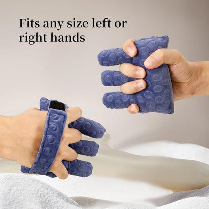 Adjustable Removable Finger Separator Protector Hand Contracture Cushion Padding Pillow Prevention Aid Training Tool With Fingers Hands Splints (Purple)