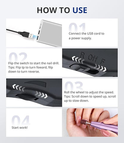 Airsee n14 electric nail drill,