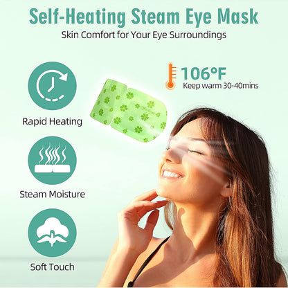 Serfeymi 22 Packs Steam Eye Mask Warming Eye Mask for Sleeping Soothe Dry Eye, Disposable Hot Compress Eye Steam Mask for Women - Upgraded Scent Unscented(8PCS)+ Chamomile(7PCS)+ Lavender(7PCS)