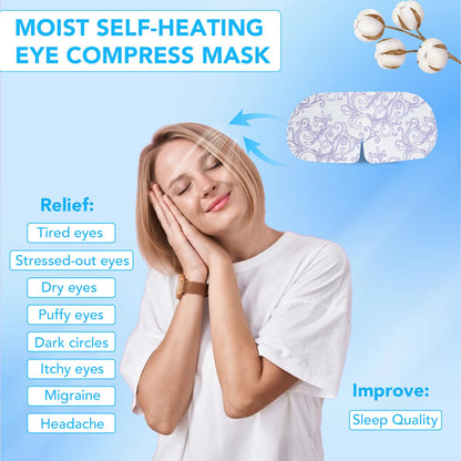 XPCARE 48 Pack Steam Eye Masks for Dry Eyes, Self Heated Steam Warm Eye Mask, Disposable Heated Eye Mask for Dark Circles, Puffy Eyes, Relief Stress Eye Fatigue (Unscented)