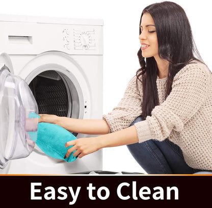 Yimobra Memory Foam Toilet Bath Mat U-Shaped, Soft and Comfortable, Super Water Absorption, Non-Slip, Thick, Machine Wash and Easier to Dry for Bathroom Commode Contour Rug, 24 X 20 Inches, Lake Blue