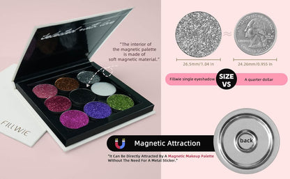 Chunky Glitter – White Pressed Glitter for Eyes, Lips, Face & Body – Long-Lasting Sparkle for Festival, Party, Cosplay, Makeup Looks – Layer as Eyeshadow Topper (Fairy Flicker)