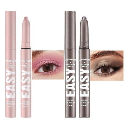 Jolilab Eyeshadow Stick Set, 2 Colors Matte Professional Bright-Colored Contouring and Highlight Eyeshadow Stick, Cream Waterproof Long Lasting High Pigmented Eye Shadow. (2, 01+21 2pcs)