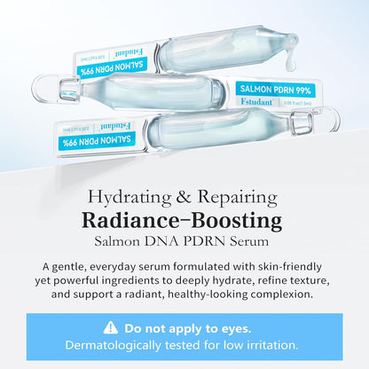 Salmon DNA PDRN Peptide Serum | 99% Salmon DNA PDRN Intensive Ampoule | Peptide, Collagen, Hyaluronic Acid, Niacinamide - Uneven Skin Tone, Anti-Aging, Moisturizing | Korean Skincare 0.05 fl oz x 30e