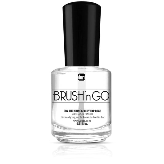 duri Brush'n Go Dry and Shine Speedy Top Coat, Fast Dry Top Coat Nail Polish - 0.45 fl.oz. (pack of 1)