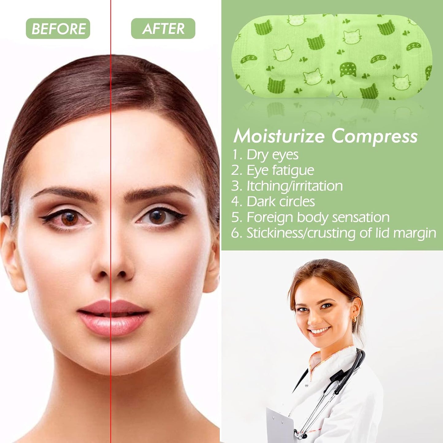 Jekeno Steam Eye Mask, 20 Packs Eye Masks for Dry Eyes Dark Circles and Puffiness, 40-60 Minutes Self Heated Steam Warm Eye Mask, Christmas Spa Gifts for Women