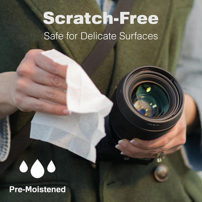 Raxwell Anti Fog Lens Wipes for Eyeglasses - 100 Count Unscented Individually Wrapped Sachets - Glasses Cleaner & Screen Wipes Safe on Coated Lenses - Streak-Free