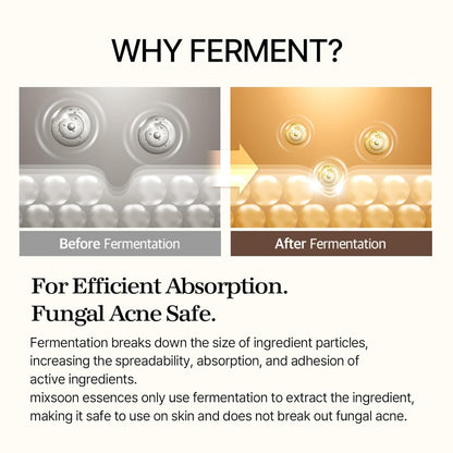 mixsoon Bean Essence 0.68 Fl. Oz. / 20ml Fermented beans Exfoliating Hydrating Moisturizer for Korean Glass Skin Care