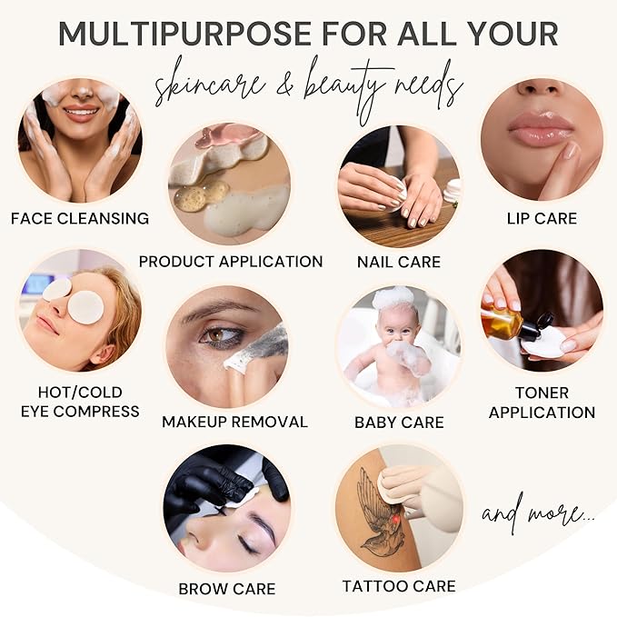 Reusable cotton rounds for face