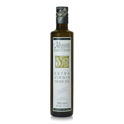 Delicate Italian Extra Virgin Olive Oil Cold Pressed - Light Olive Oil for Cooking and Frying, Imported from Italy - Masserie di Sant'Eramo - 16.9 Fl Oz (Pack 1)