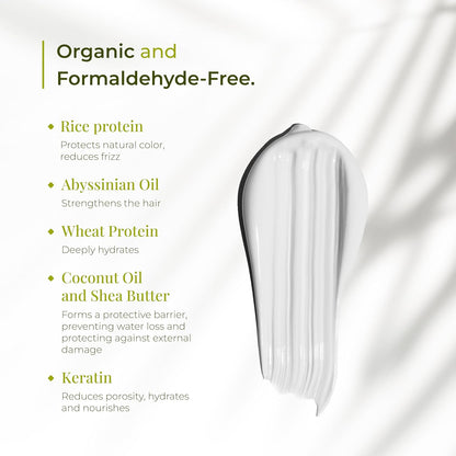 Bio Protein Botox Hair Treatment - Formaldehyde-Free Straightening, Anti-Frizz Keratin with Organic Keratin for Sleek Hair, 1kg