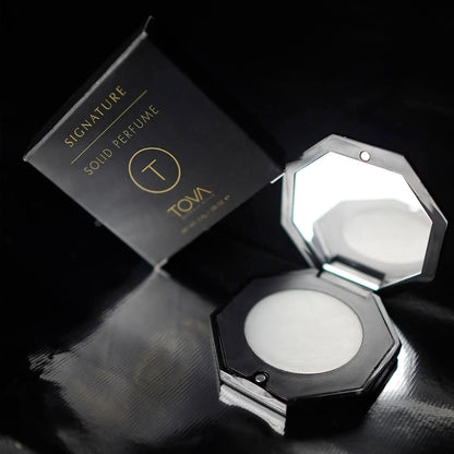 Tova Signature Solid Perfume Compact – Pocket Perfume Dab-On for Women – Bergamot Jasmine Musk – USA-Made & Cruelty-Free – 2.4 g