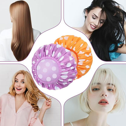 2 sets large shower caps