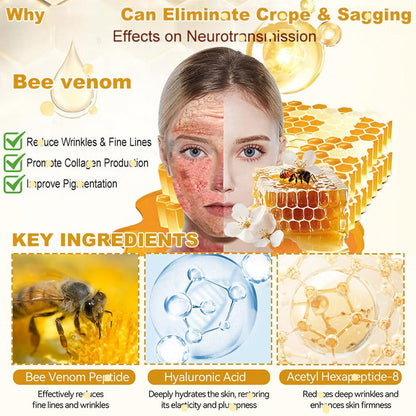 Bee Venom Skin Restoration Cream, Bee Venom Skin Treatment Cream, Repair and Wrinkle Reducing Comprehensive Moisturizer for All skin Types 2PC