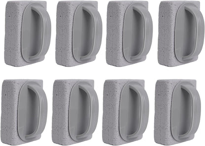 8Pcs Pumice Stone for Cleaning, Pumice Stone for Pool Tile Cleaning Pumice Stone Cleaner Brush with Handle, Pumice Cleaning Stones Scouring Stick Hard Water for Bathtubs Grills Swimming Pools