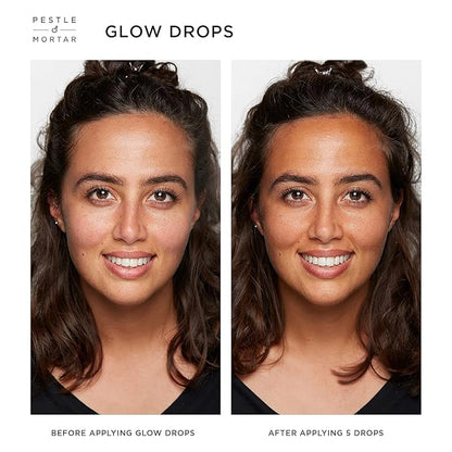Pestle & Mortar Glow Drops - Sunless Self-Tan with Hyaluronic Acid. Customisable Self Tanner- For Men & Women,15ml