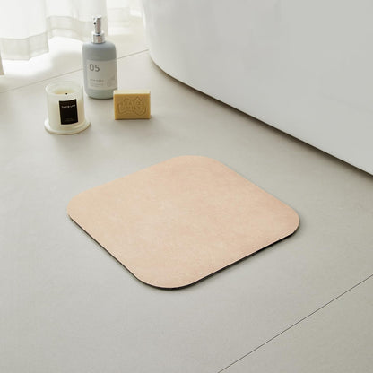 Small Bathroom Mat Quick Dry, Bathroom Rugs Non Slip Washable Thin Absorbent Bath Mat Fits Under Door Bathroom Floor Mat Perfect for Bath, Shower, or Sink 12"x12"/1'x1‘ Beige