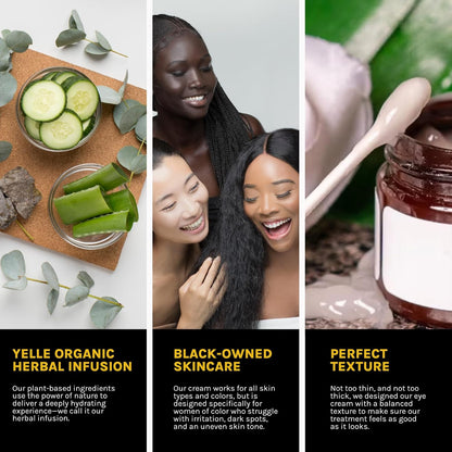 Yelle. Skincare – A-Dream Brightening Eye Cream – Plant-Based Eye Cream for Smoothing, Brightening, and Firming the Under-Eye Area – 1oz Jar