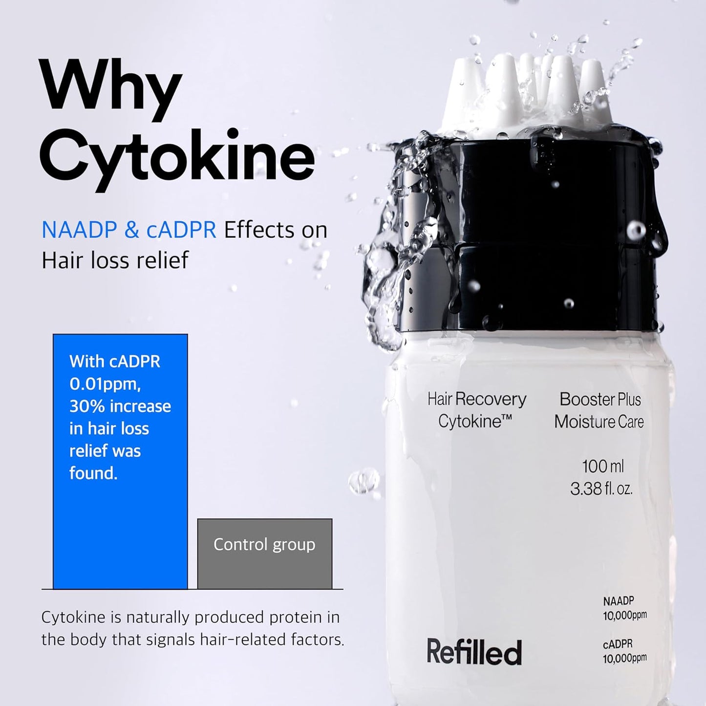 Hair-Recovery Cytokine Booster Sebum Care, 3.38 Fl.Oz.– Hair Regrowth Tonic for Thinning Hair, Oily Scalp Control, Hair Loss Treatment, Stimulates Follicles, Balances Sebum, Non-Greasy for Men & Women