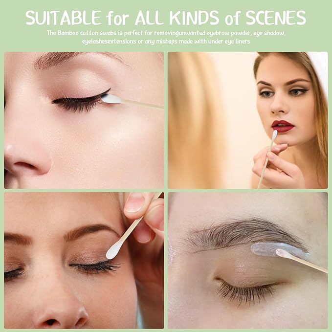 200 count bamboo rounded-tipped cotton