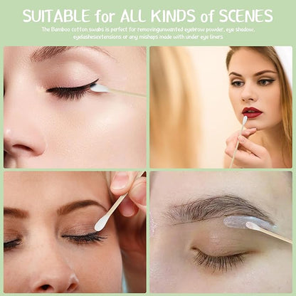 200 count bamboo rounded-tipped cotton