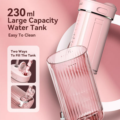 Portable Mini Water Dental Flosser for Teeth Cleaning Pick,Travel Oral Irrigator with Telescopic Water Tank,4 Modes and Waterproof Design-Perfect for Braces,Bridges,Home&Travel Dental Care
