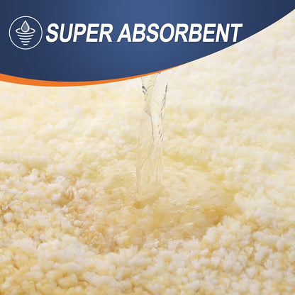 OLANLY Bathroom Rugs Mat 24x16, Extra Soft Absorbent Microfiber Bath Rugs, Rubber Backing, Quick Dry, Washable Bath Mats for Bathroom Floor, Tub and Shower, Home Decor Accessories, Light Yellow