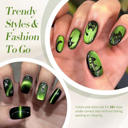 Born Pretty Cat Magnetic Gel Nail Polish 9D Wormhole Holorgraphic Cat Magnetic Eye Gel Polish U v Nail Gel Diy Art for Girls Women 15ML