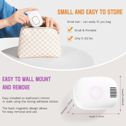 Toothbrush Sanitizeri Case with U V-C Lights, Dryer Heating, Fan Drying - Rechargeable Portable Toothbrush Cover, Magnetic Wall Mount Sterilizeri Box for Home, Travel & Fits All Toothbrushes