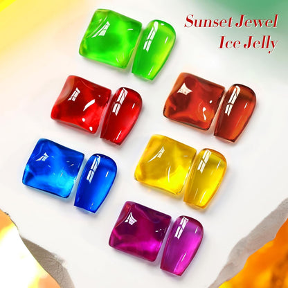 Born Pretty Jelly Gel Nail Polish Halloween Neon Gel Polish,Brown Blood Wine Red Blue Purple Green Translucent Effect,Soak Off U v LED Light Cure Nail Art Kit for Salon Manicure and DIY at Home