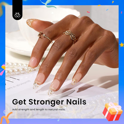 beetles Gel Polish 5 In 1 Nail Glue and Builder Nail Gel 7 in 1 Builder Strengthener Gel Clear Building Gel Hard Gel for Nails Builder Extension, Uv LED Lamp Nail Gel Gift for Women