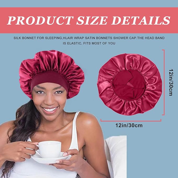 4pcs silk bonnet for sleeping,hair