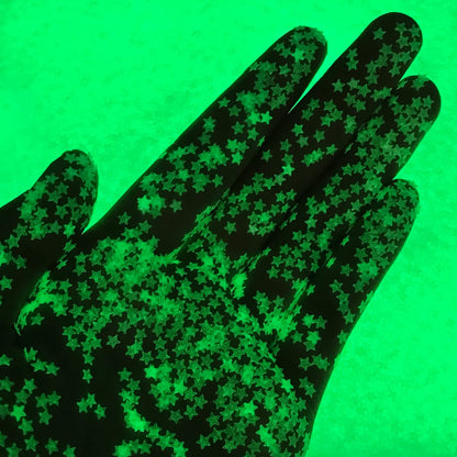 Holographic Body Glitter. Chunky Face Glitter, Hair Glitter, Eye Glitter and Body Glitter for Women. Rave Glitter, Festival Accessories, Cosmetic Glitter Makeup. Loose Glitter Set (Glow Stars)