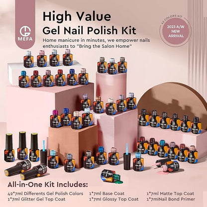 Mefa 47 pcs gel nail