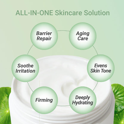 Meebak Cica Cream | Daily Repair Moisturizer with Niacinamide, Ceramide, & Retinol | Deep Hydration & Soothing | Locks in Moisture | Suitable for Sensitive Skin