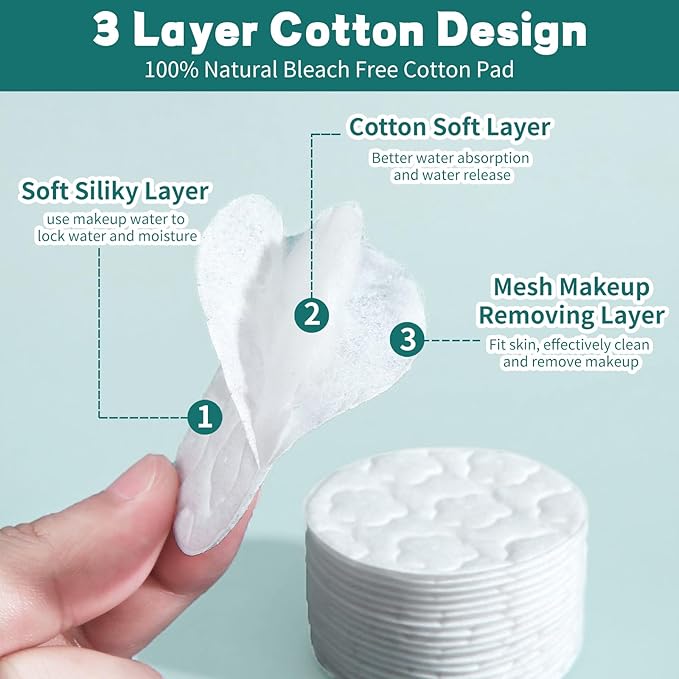 Premium cotton rounds for face,