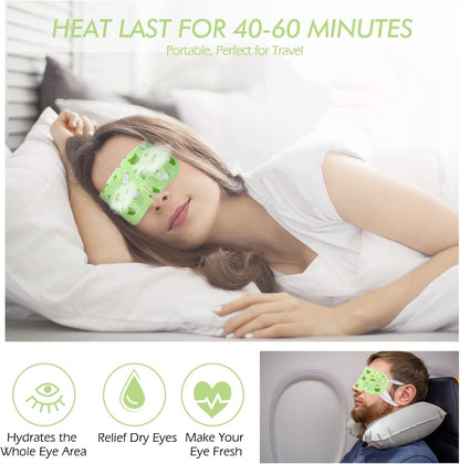 Jekeno Steam Eye Mask, 20 Packs Eye Masks for Dry Eyes Dark Circles and Puffiness, 40-60 Minutes Self Heated Steam Warm Eye Mask, Christmas Spa Gifts for Women