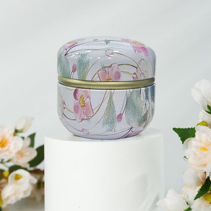 Body Powder Puff and Container for Dusting Powder, Women Powder Puff and Powder Case for Bath and Travel (Wild Flower)