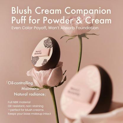 Multi-Use Mini Makeup Sponge Set,Oil-Control & Makeup Setting, Cut-Edge Design for Cream & Powder Products, for Oily Skin,Pink-Brown, 3PCS Mini Beauty Concealer Sponges & Storage Case