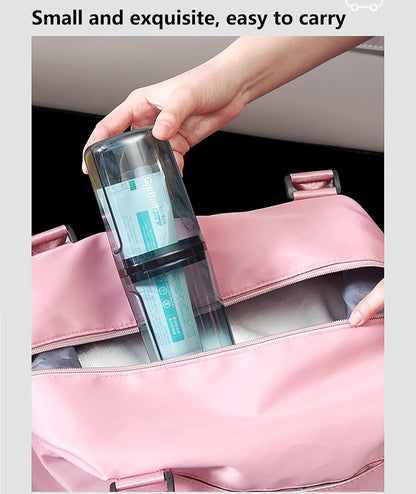 Travel Toileting Cup, Transparent Mouthwash Cup, Portable Toothbrush Case with Cover, Bathroom Toiletries Toothpaste Toothbrush Storage Box for Travel Camping Home School Business Trip